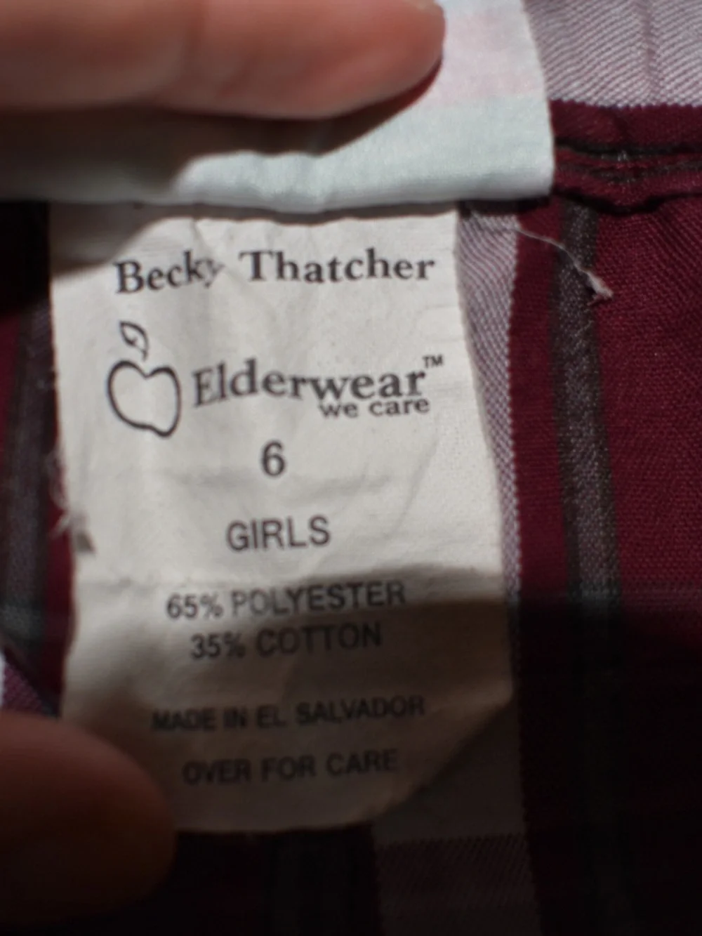 Lot of 4 Girls Plaid School Uniform Skirts Maroon Size 6 & 8